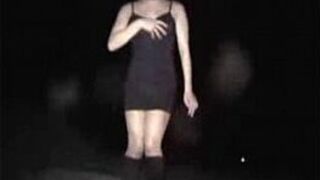 Sexy asian gf teasing and stripping outdoors porn video